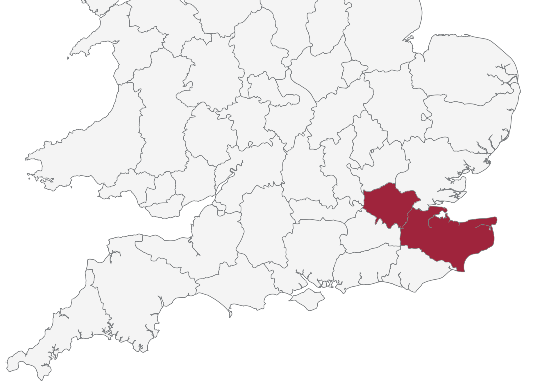Kent-London-Map